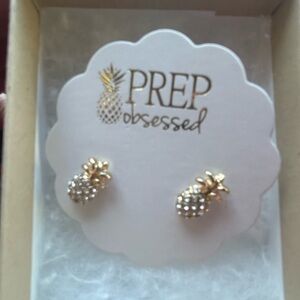 Prep obsessed pineapple earrings